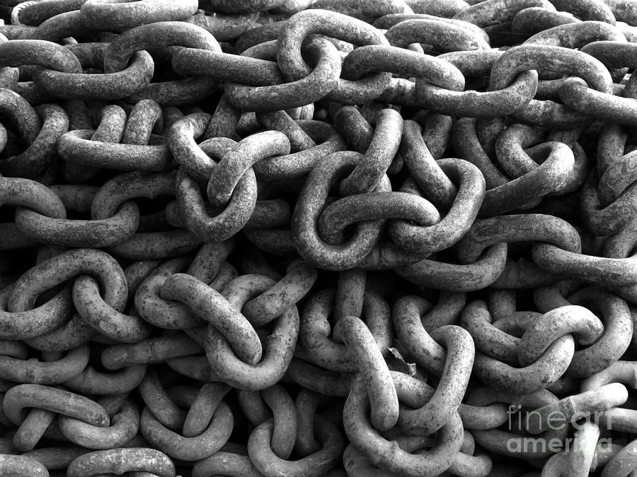 Chain Photograph - Chain Bw by Christine Stack Chain Photograph - Chain Bw by Christine Stack