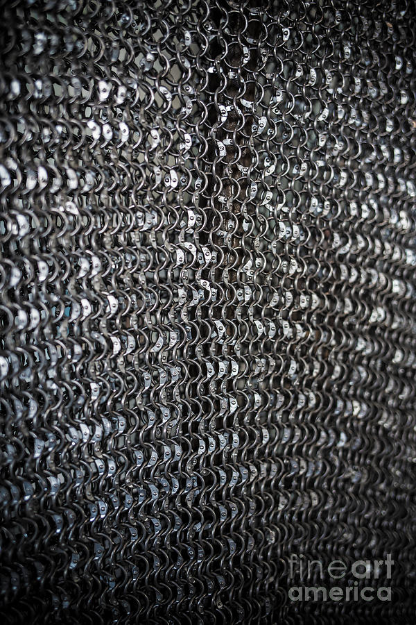 Knight Photograph - Chain Mail Armor Background by Edward Fielding