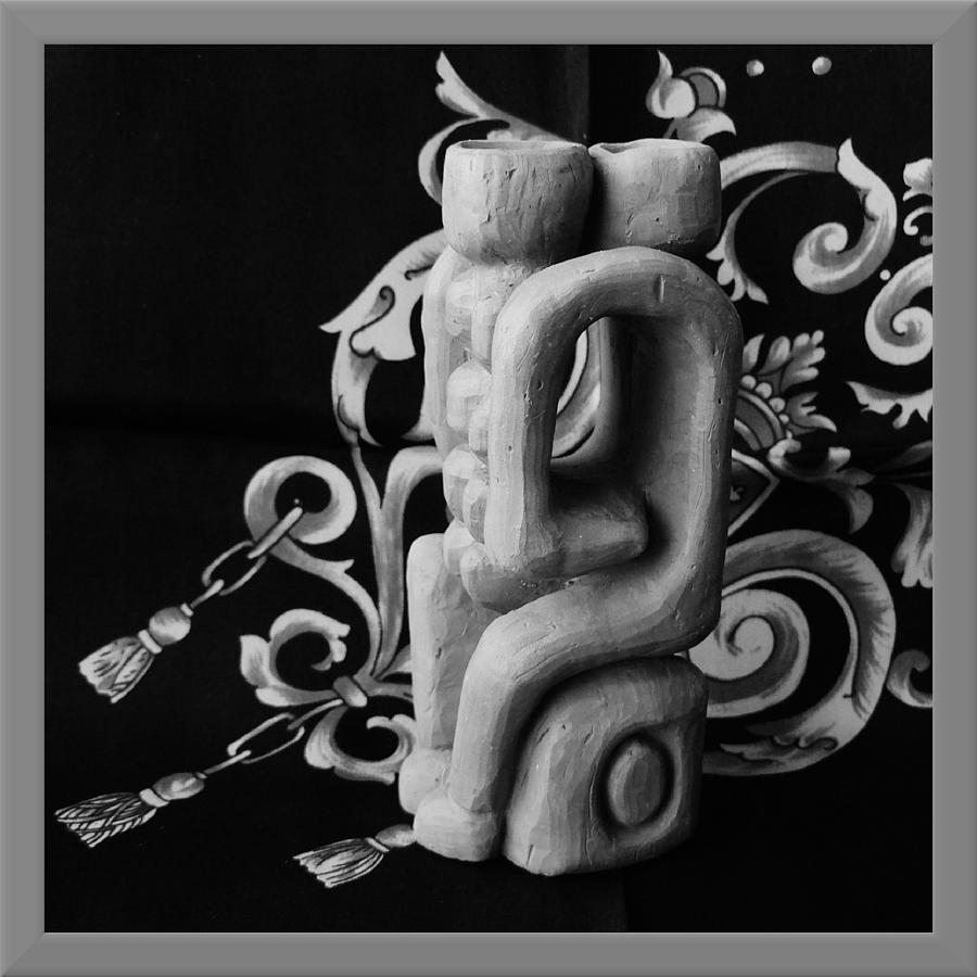 Clay Sculpture - Chained Together by Barbara St Jean