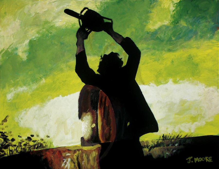 Sunset Painting - Chainsaw Boogey by Jeremy Moore