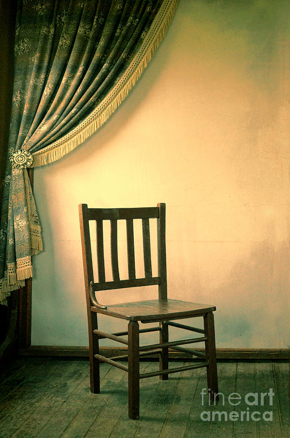 Chair and Curtain Photograph by Jill Battaglia