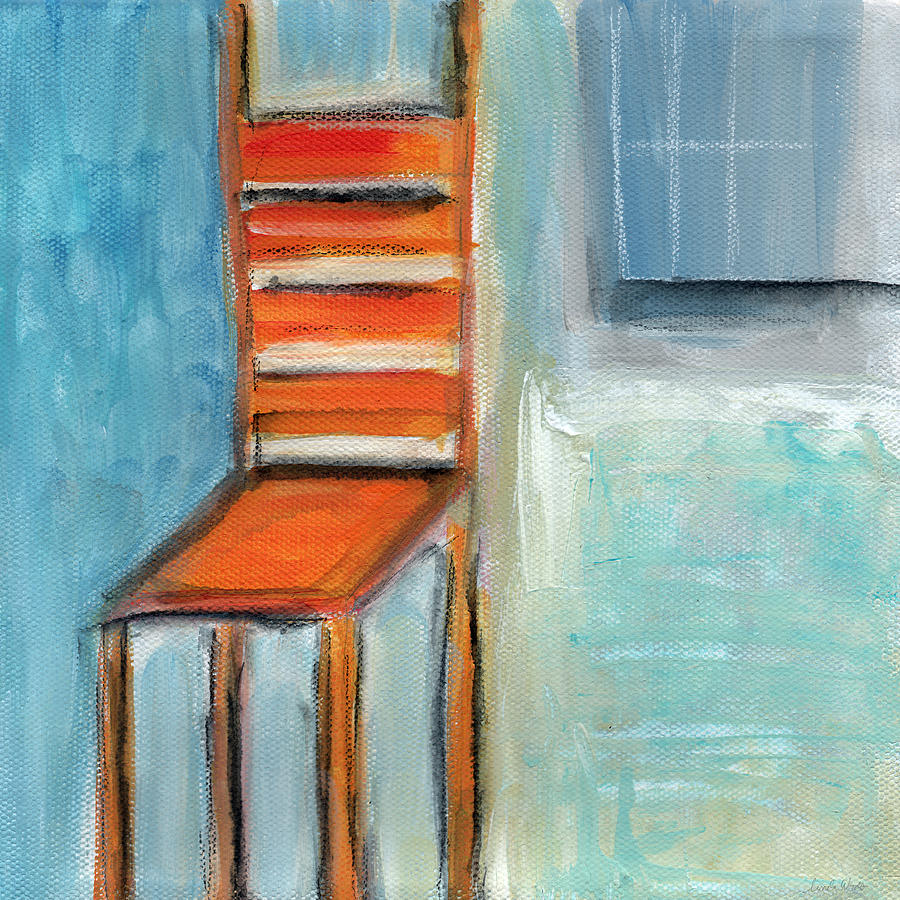 Chair By The Window- Painting Painting by Linda Woods