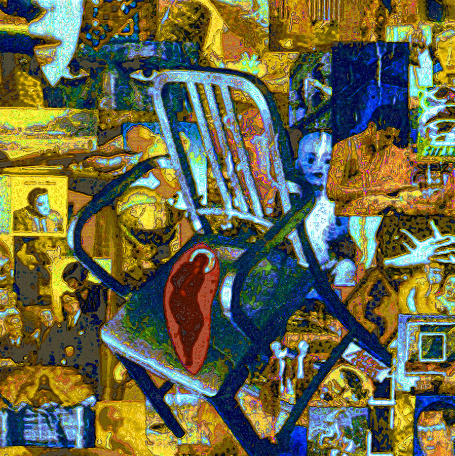 Chair Collage Painting by Steve Fields
