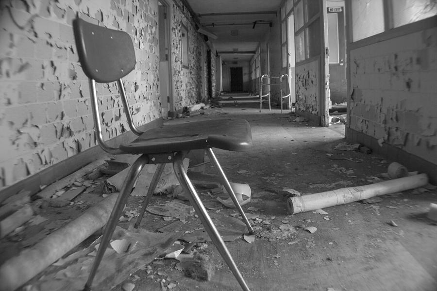 Chair in Abandoned Building Photograph by John McGraw