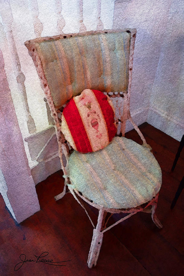 Chair with Red Pillow Painting by Joan Reese