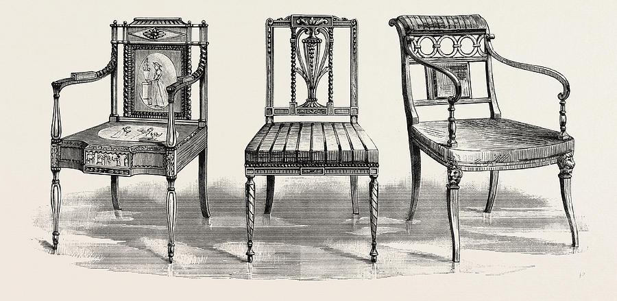 Chairs, 1793 1802 Drawing by Thomas Sheraton (1751 ? 1806), English - Pixels