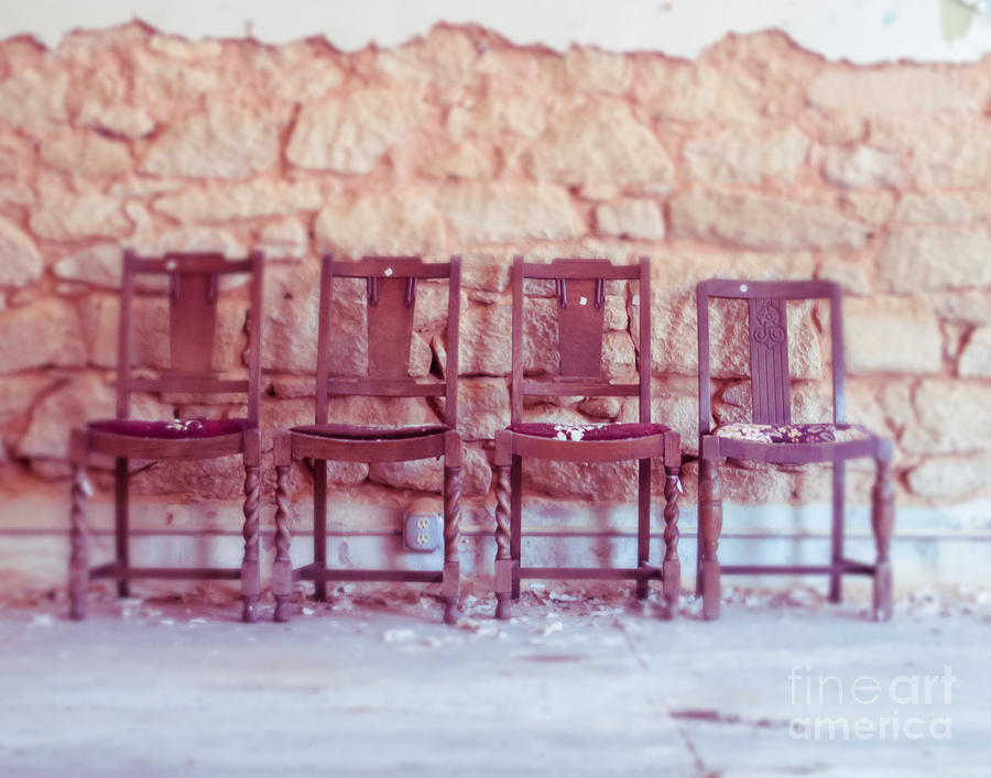 Furniture Photograph - Chairs in a Row by Sonja Quintero