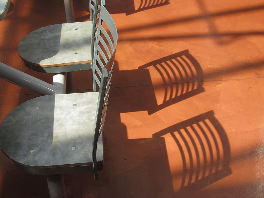 Chairs With Shadow Photograph by Alfred Ng