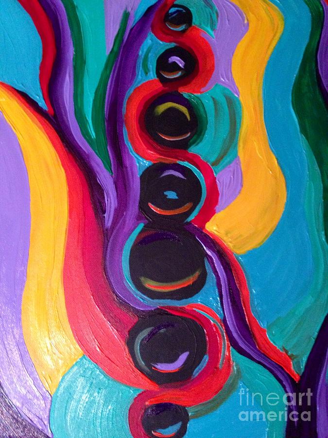 Chakra Bubbles Painting by Melissa Darnell Glowacki