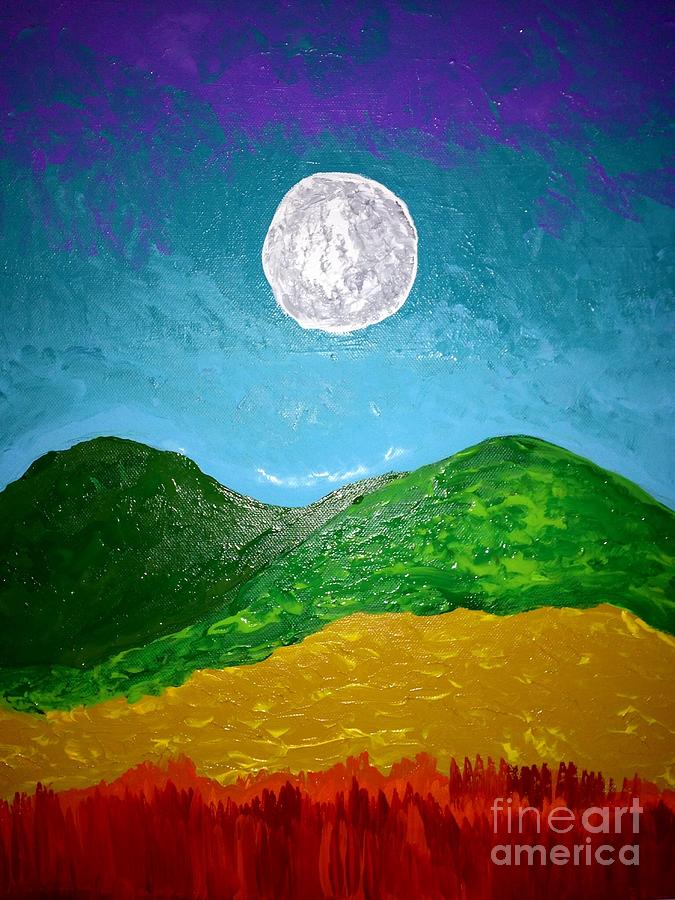 Chakra Moon Painting