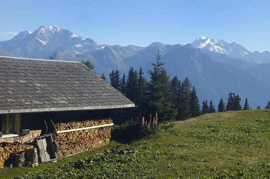 Chalet in the swiss alps Bettmeralp Switzerland Photograph by Matthias Hauser