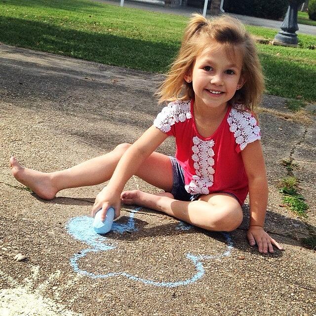 Chalk Time With Rylee💚 Photograph by Colleen Callais