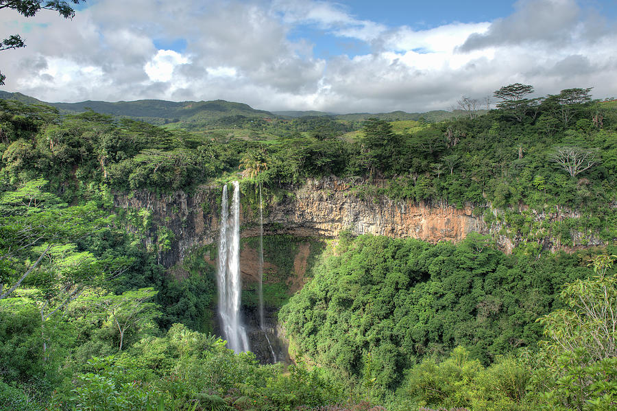 Chamarel Waterfall, In The South Of Photograph by Jean-pierre Pieuchot