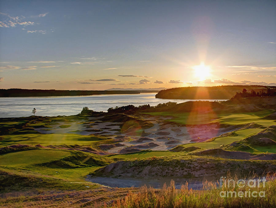 Chambers Bay Sun Flare - 2015 U.S. Open  Photograph by Chris Anderson