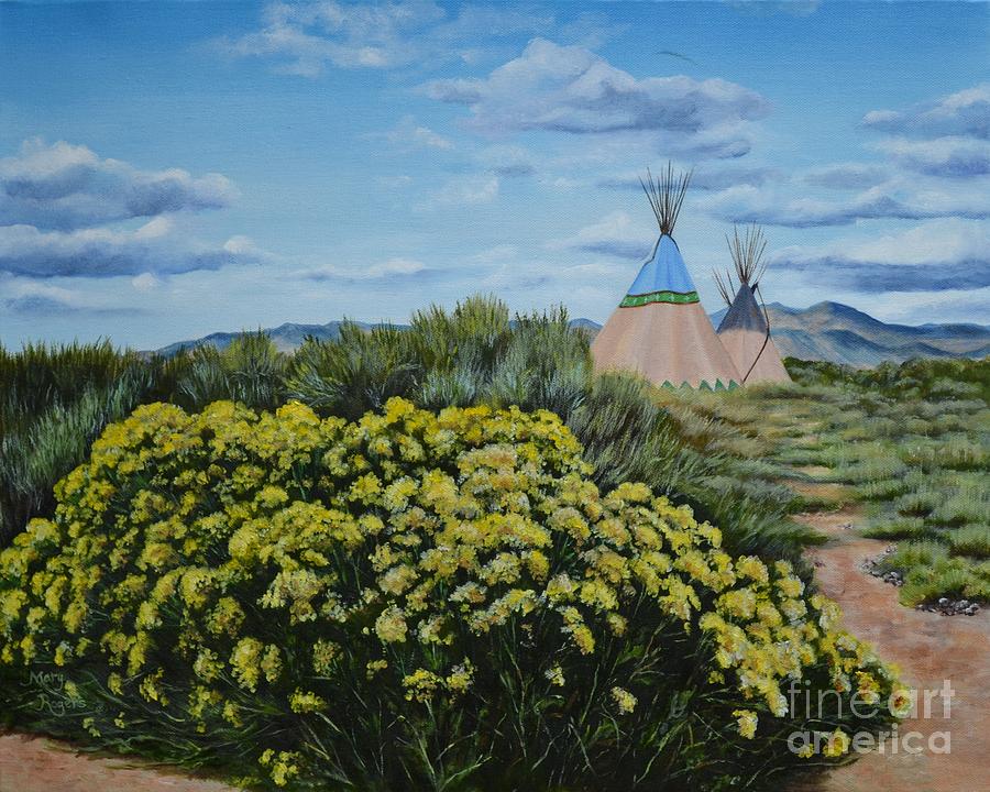 Chamisa Season Painting by Mary Rogers