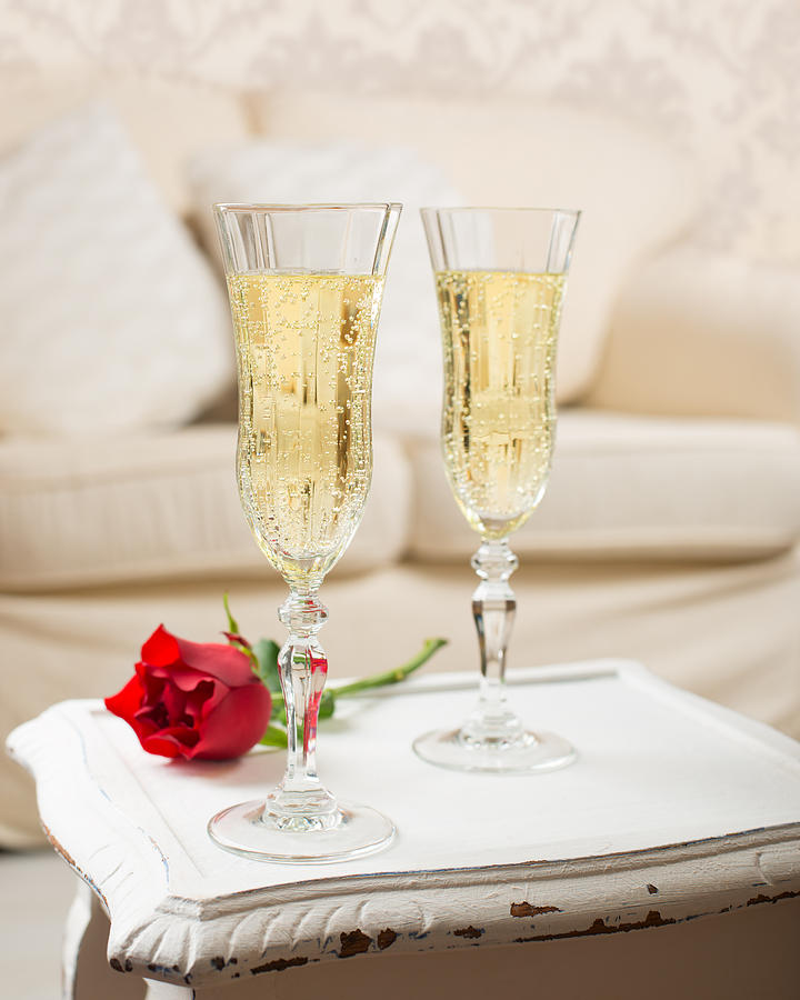 Rose Photograph - Champagne And Rose by Amanda Elwell