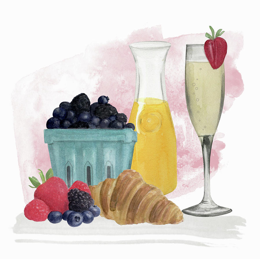 Champagne Breakfast Painting by Ikon Images