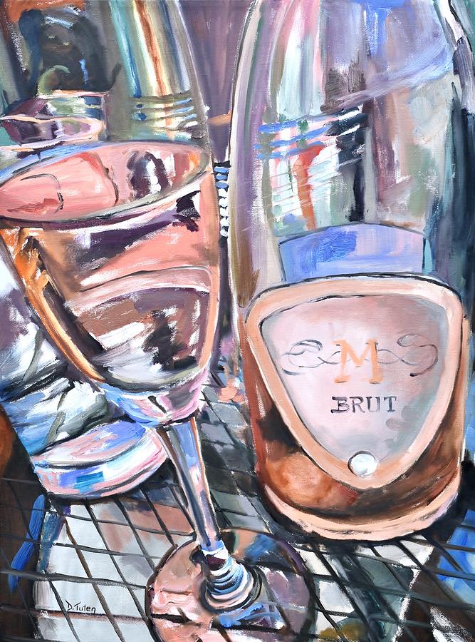 Champagne Brunch Painting by Donna Tuten