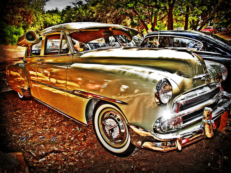 Champagne Chevy with Chrome Sauce Photograph by Chas Sinklier