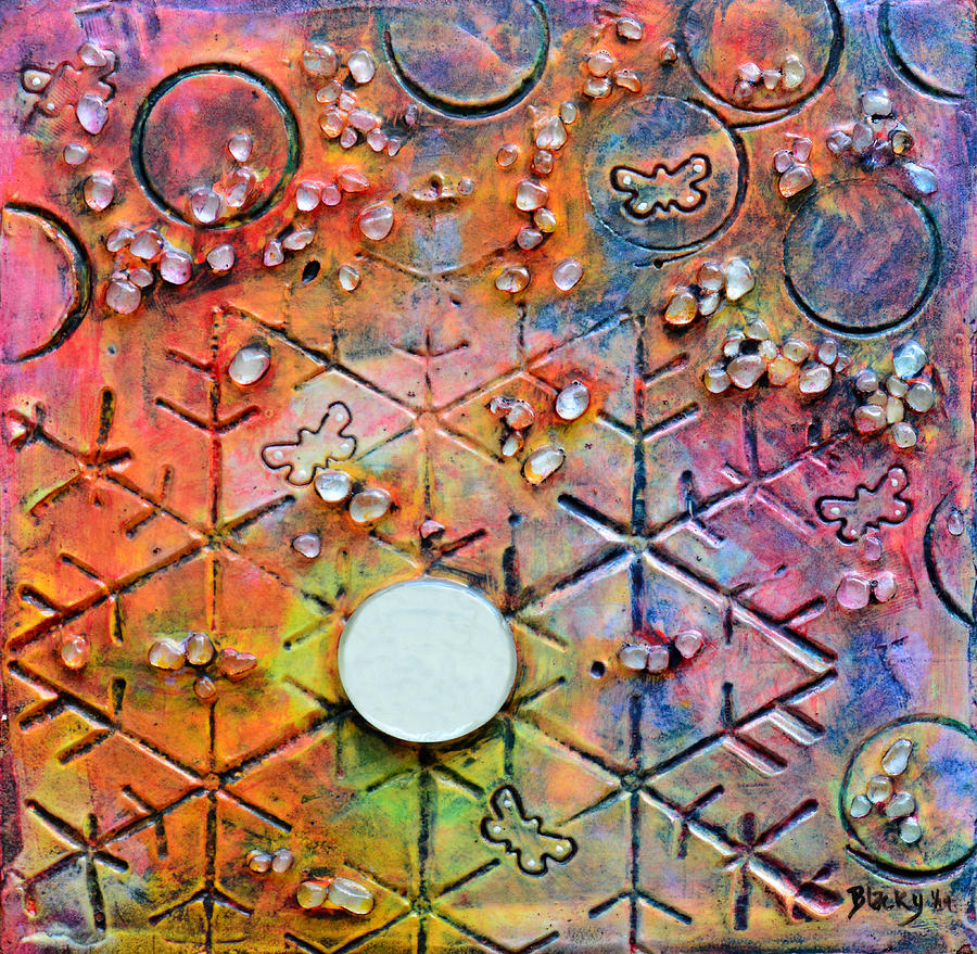 Champagne In The Moonlight Mixed Media by Donna Blackhall