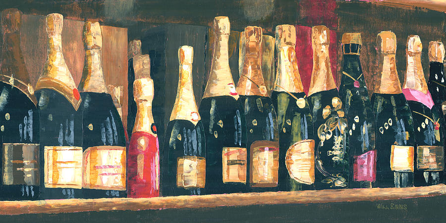 Wine Painting - Champagne Row by Will Enns