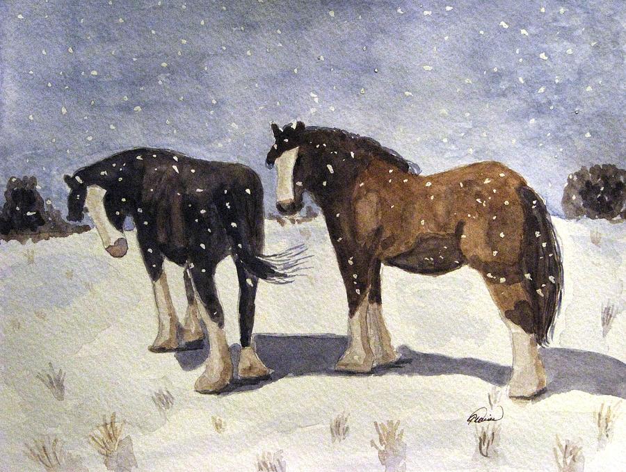 Chance of Flurries Painting by Angela Davies