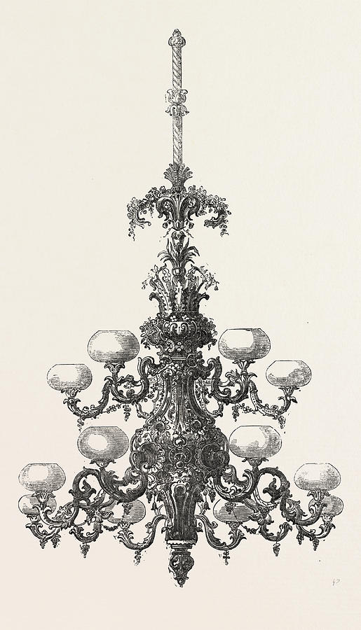 Chandelier Drawing by American School - Fine Art America