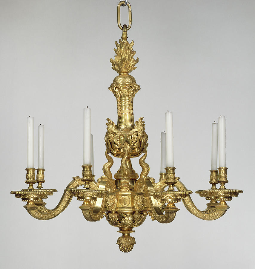 Chandelier Attributed To André-charles Boulle Drawing by Litz ...