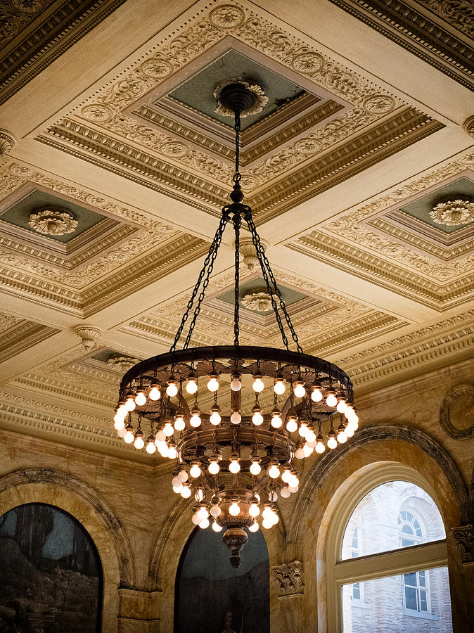 Library Photograph - Chandelier by Klm Studioline