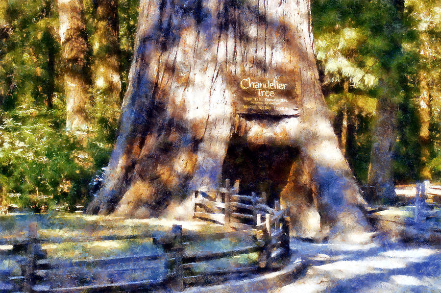 Chandelier Tree Impressionism Digital Art by Kaylee Mason