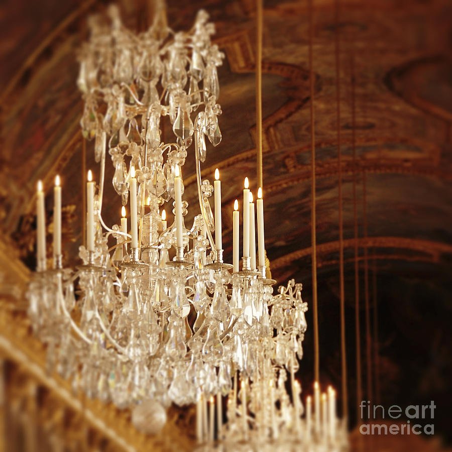 Chandeliers at Hall of Mirrors Versailles Photograph by Ivy Ho