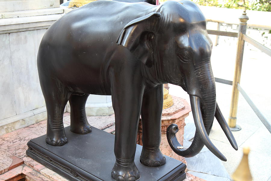 Elephant Photograph - Chang Statue - Grand Palace in Bangkok Thailand - 01131 by DC Photographer