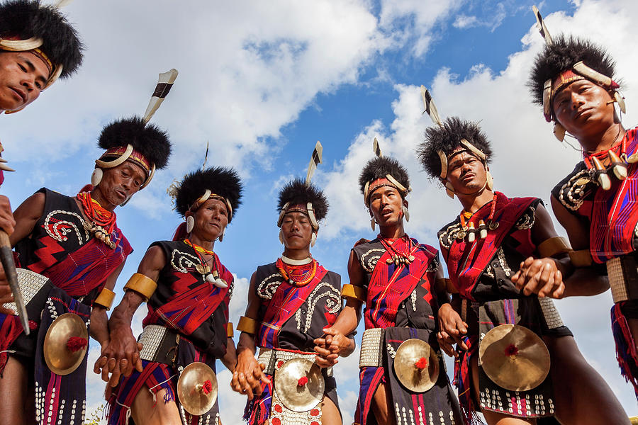 Chang Tribe Dancing, Hornbill Festival Photograph by Peter Adams