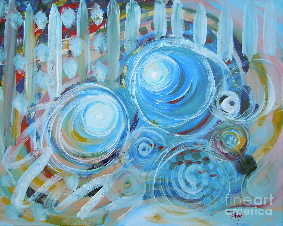 Abstract Painting - Changing Energies by Tonya Henderson