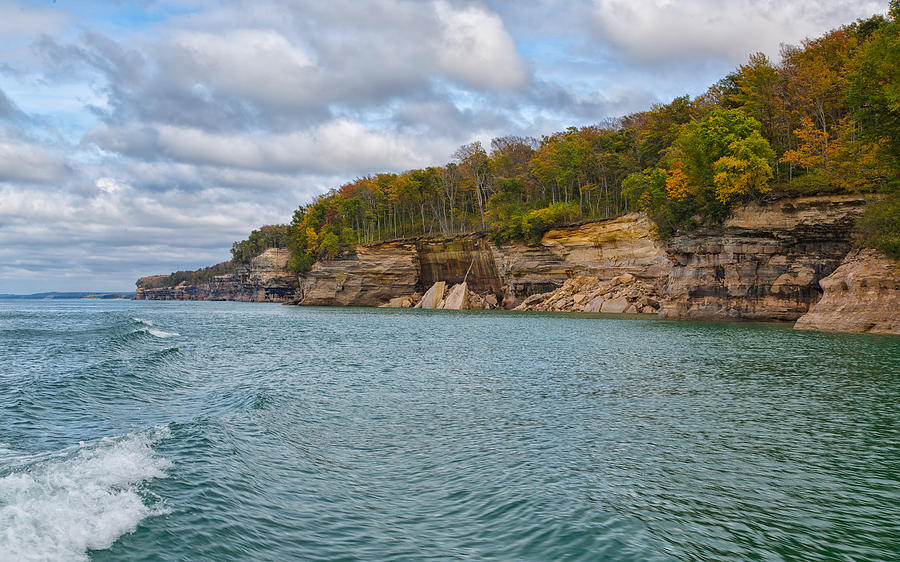 Changing Faces at Pictured Rocks National Seashore Photograph by John M Bailey