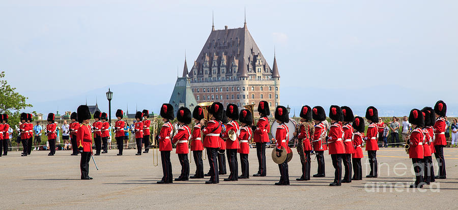 Queen Photograph - Changing of the Guard The Citadel Quebec City by Edward Fielding