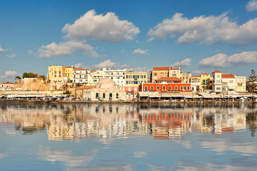 Chanias Venetian Harbour in Crete - Greece Photograph by Constantinos Iliopoulos