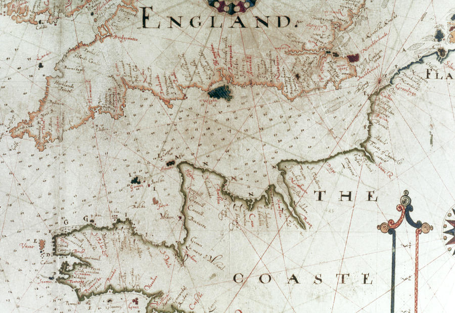 Map Painting - Channel Chart, 1596 by Granger