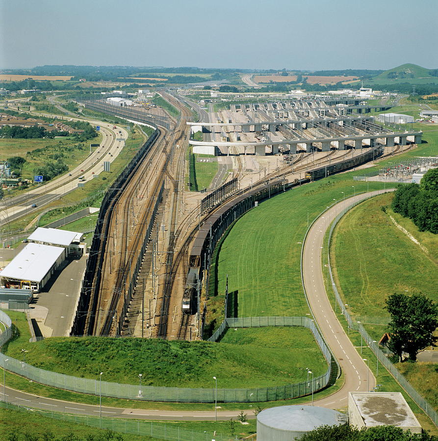 Transportation Photograph - Channel Tunnel Terminal by Skyscan/science Photo Library