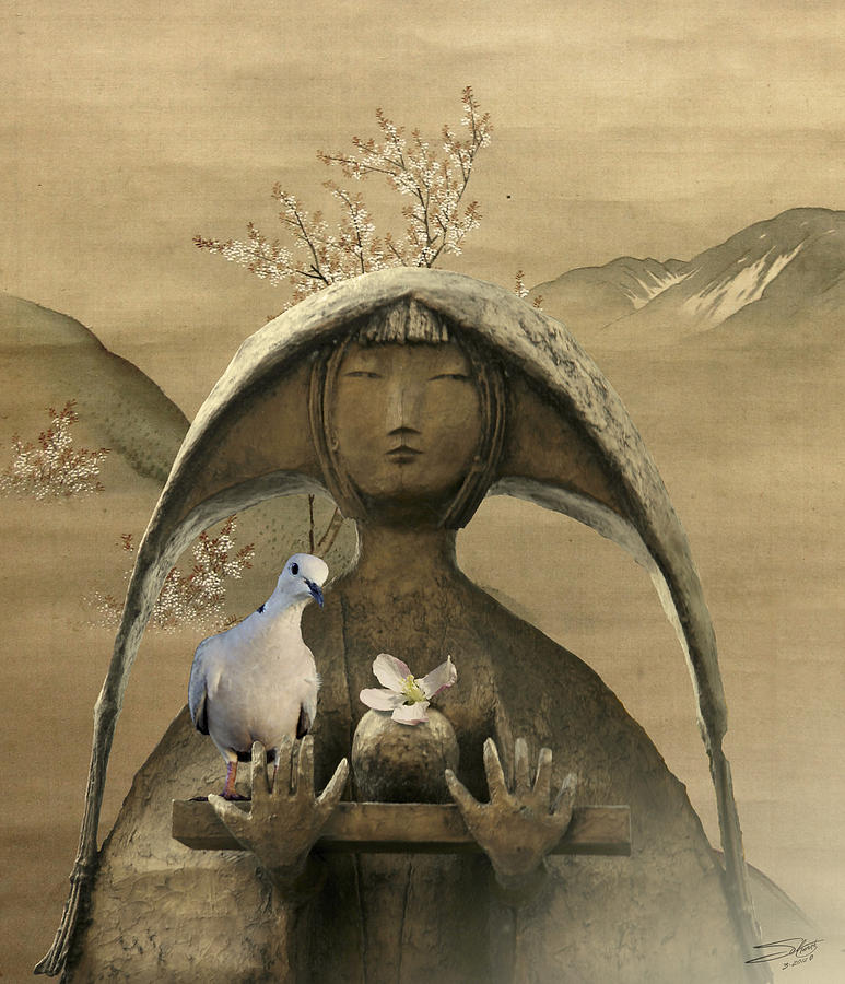 Chanoyu and Dove Digital Art by M Spadecaller