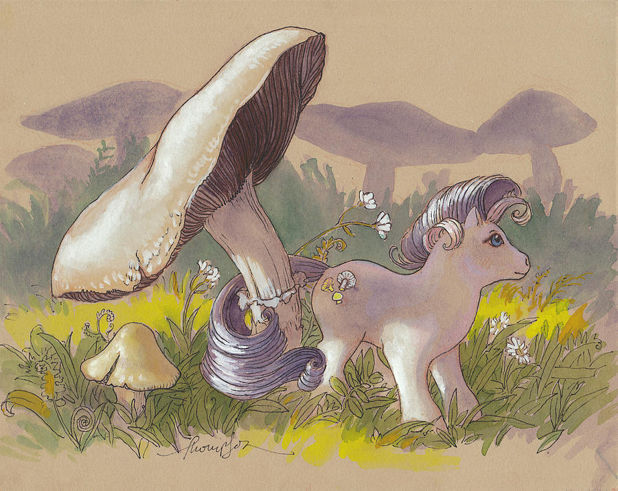 Toy Painting - Chanterelle in Her Meadow by Tracie Thompson
