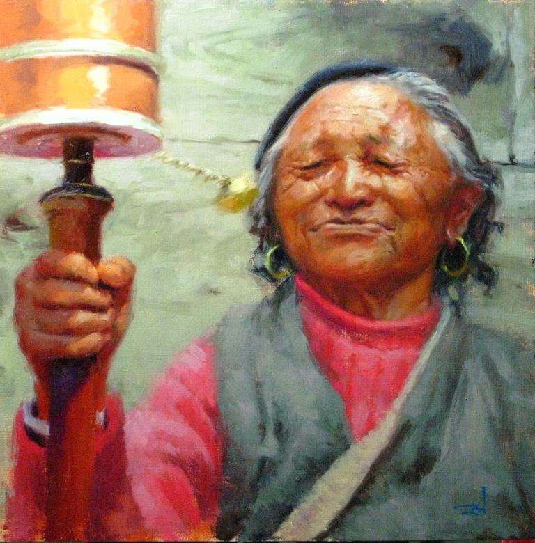 Chanting Painting by Snehal Page