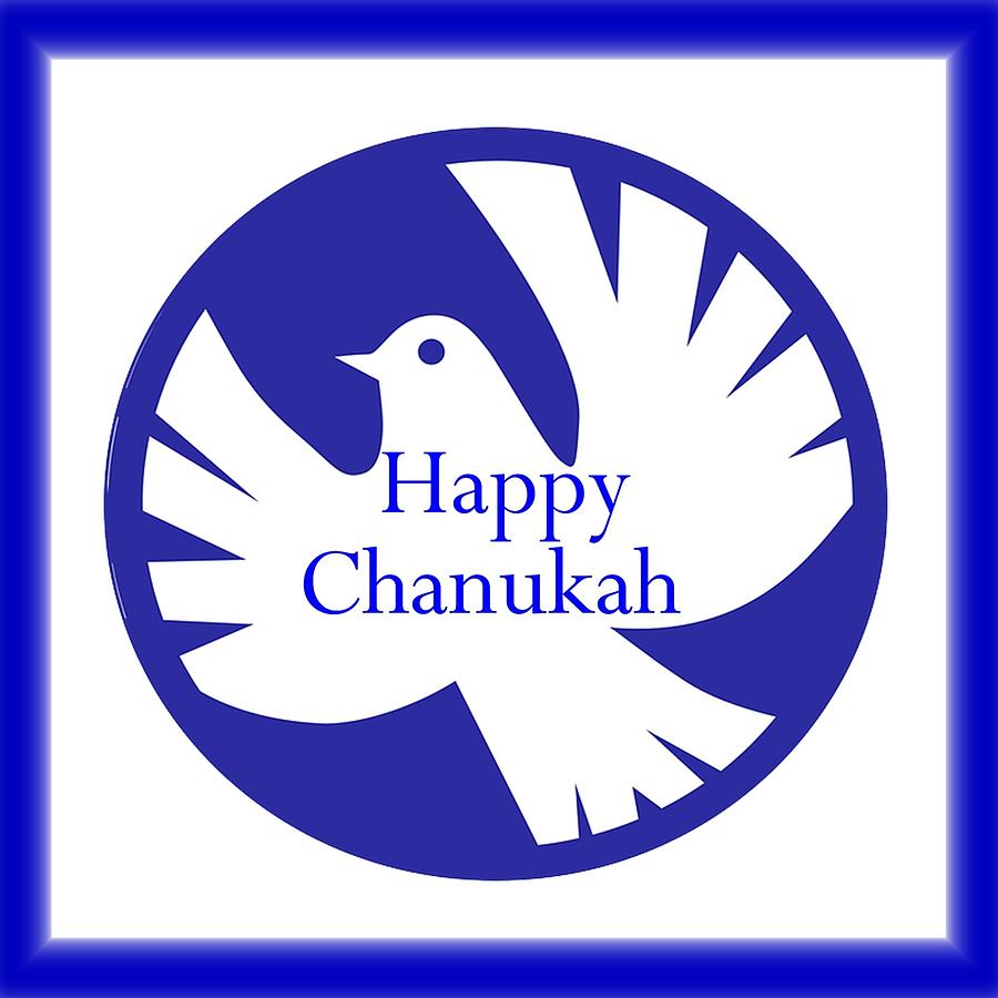 Hanukkah Digital Art - Chanukah Peace Dove by Florene Welebny
