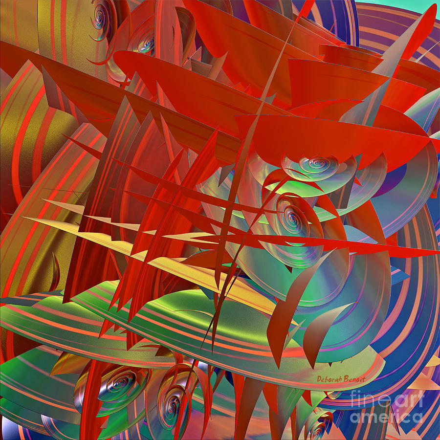 Chaos Of Color Digital Art by Deborah Benoit