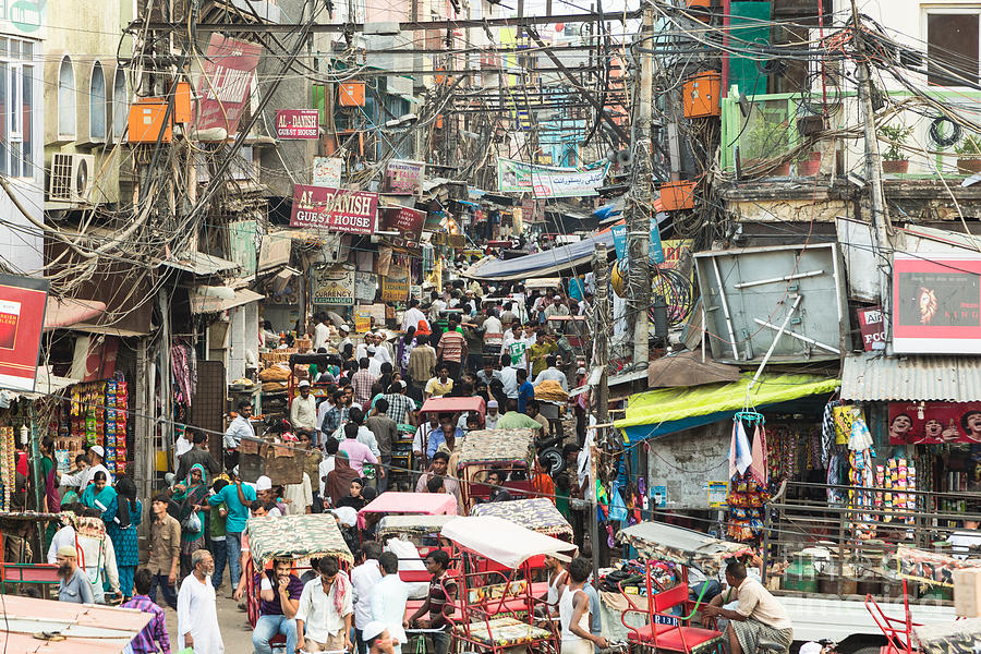 Chaotic streets of New Delhi in India Photograph by Didier Marti