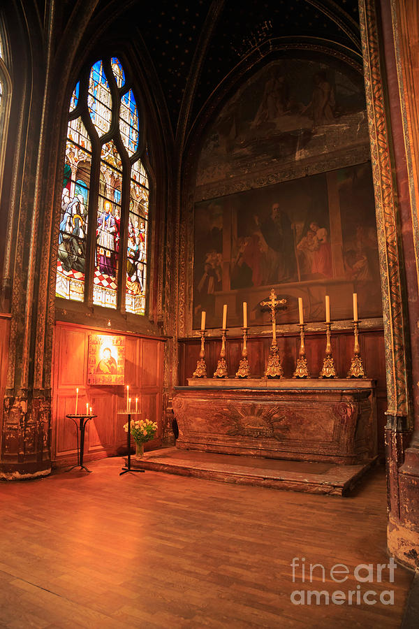 Chapel in St Severin Church Paris Photograph by Louise Heusinkveld