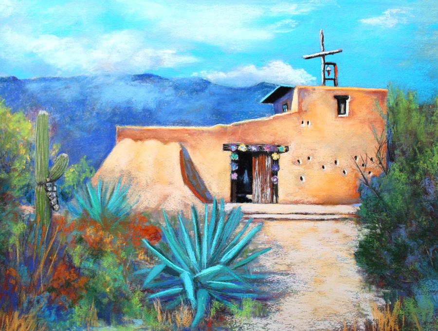 Chapel In The Sun 3  Painting by M Diane Bonaparte