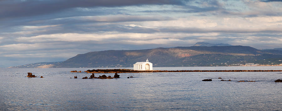 Color Image Photograph - Chapel On A Rock In The Sea by Panoramic Images