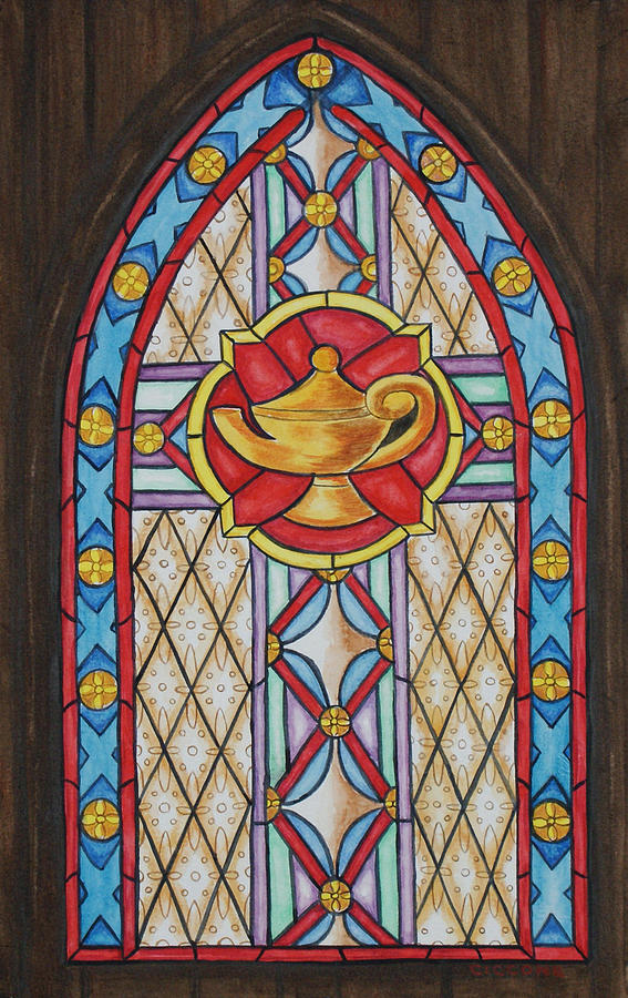 Chapel Window Painting by Jill Ciccone Pike