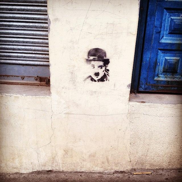Chaplin Photograph - #chaplin #charlie #streetart #shadowart by Vanessa Anderson